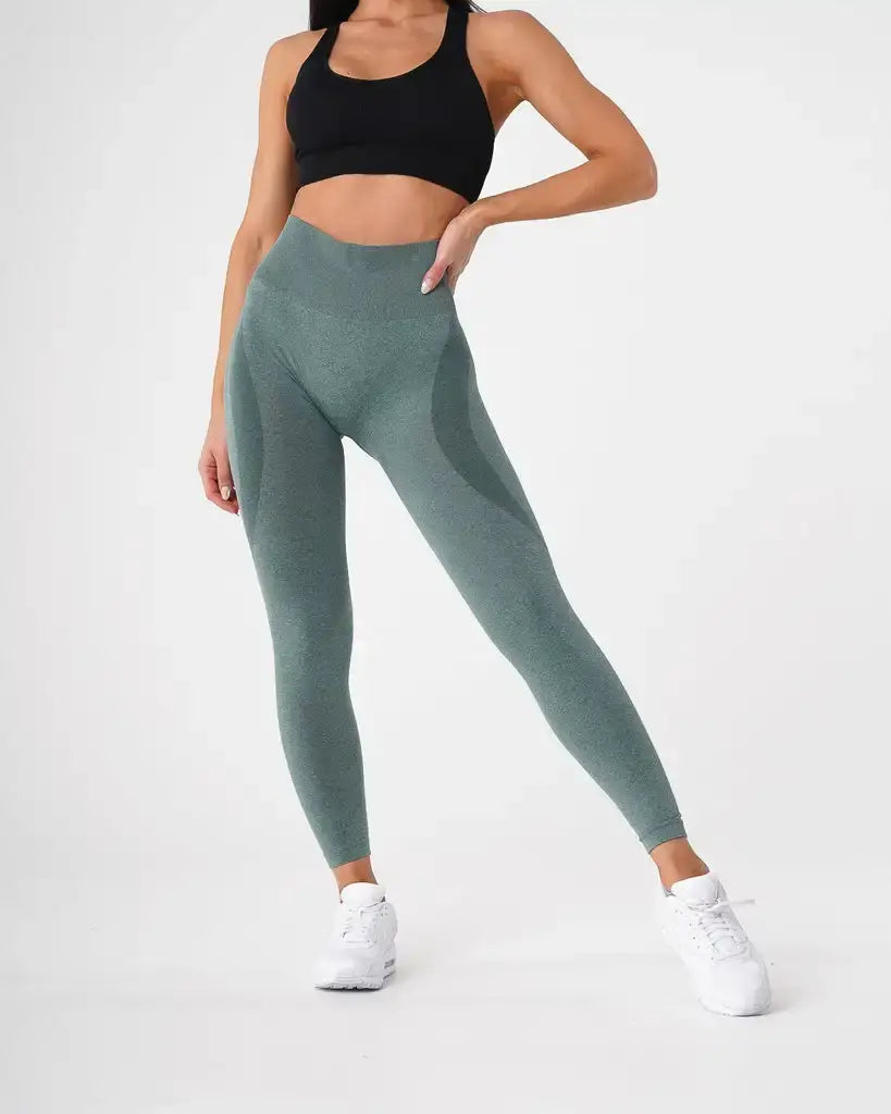 Speckled Seamless Spandex Leggings: Soft Workout Tights