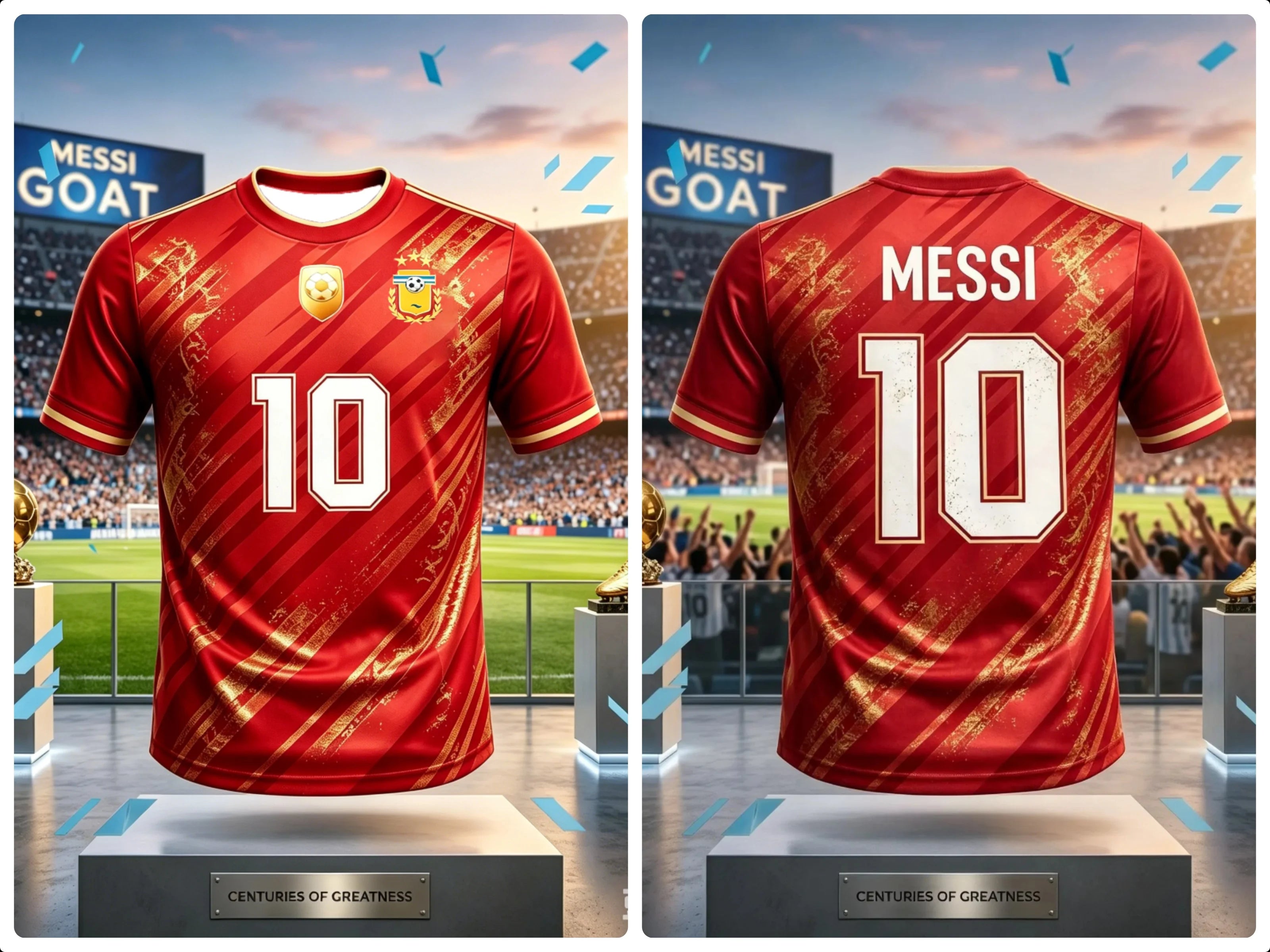 Kids Messi #10 Soccer Jersey Breathable Quick Dry Training Uniform