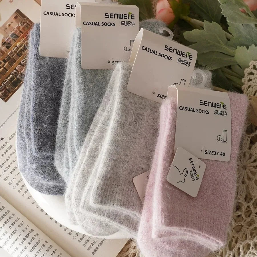 Thick Rabbit Hair & Cashmere Wool Women Winter Socks