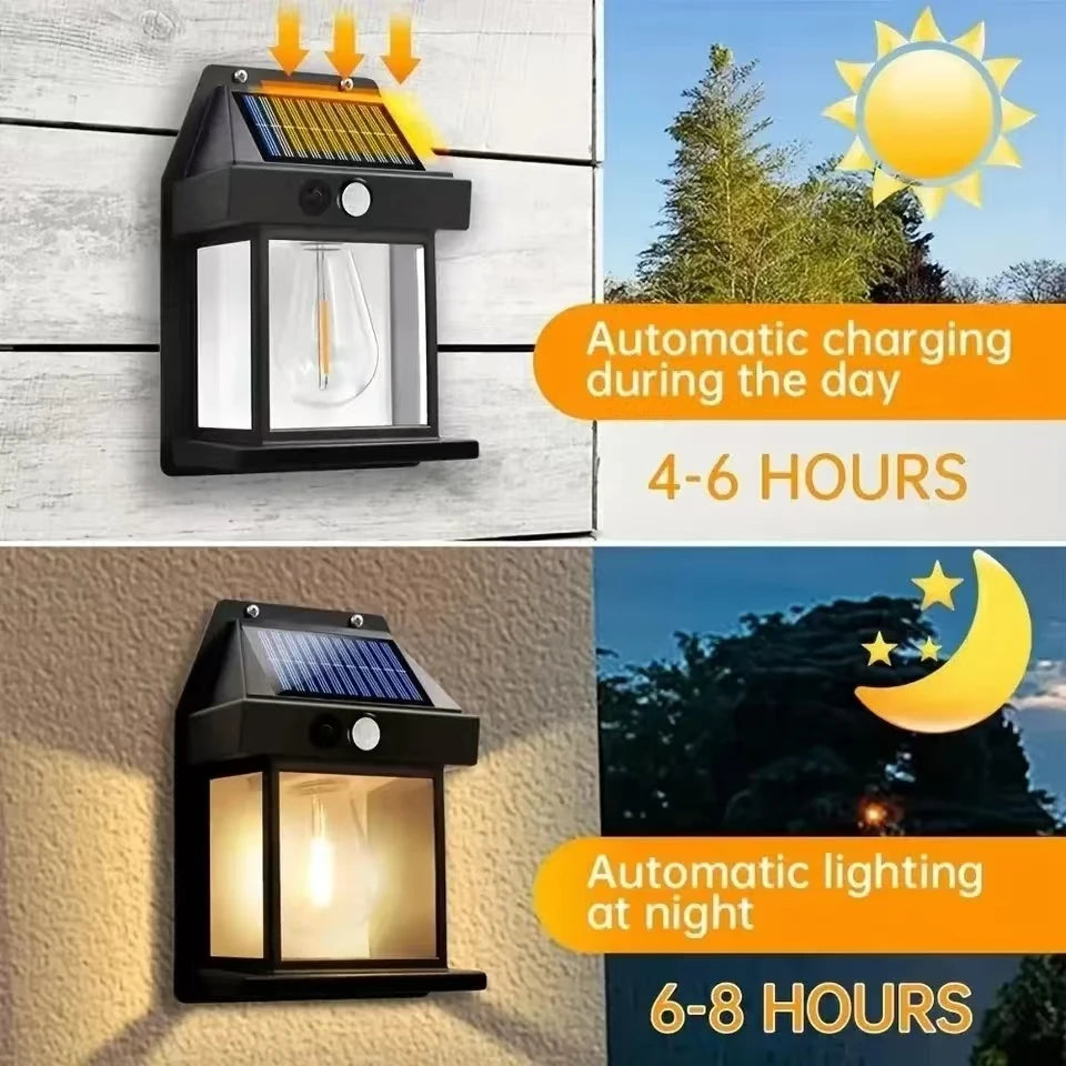 Solar LED Street Light Waterproof Outdoor Wall Garden Fixture