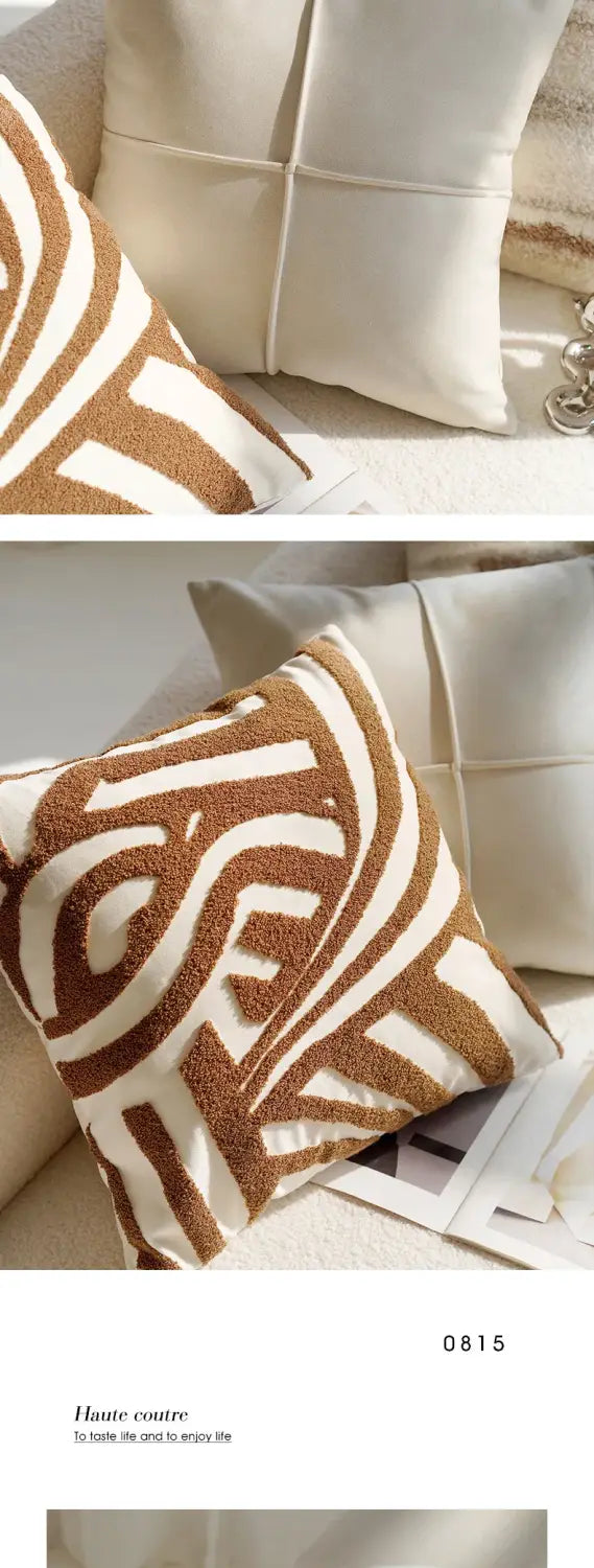 Cream Pillowcase for Elegant Home Decor