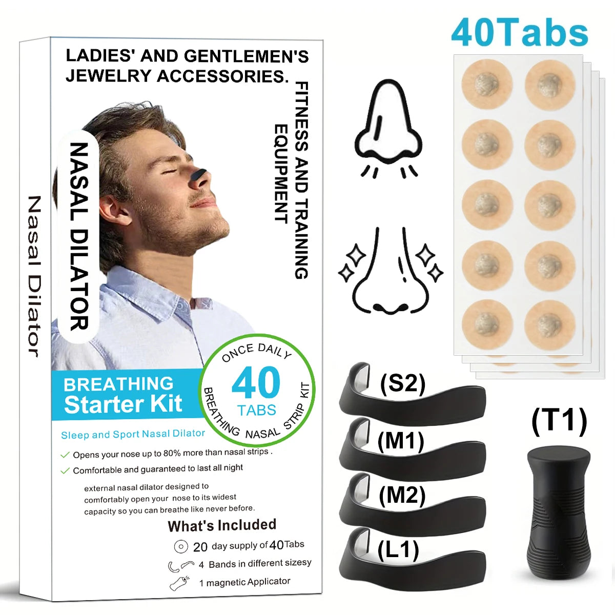Magnetic Nasal Dilator Exercise Patch Set – Enhanced Airflow Support