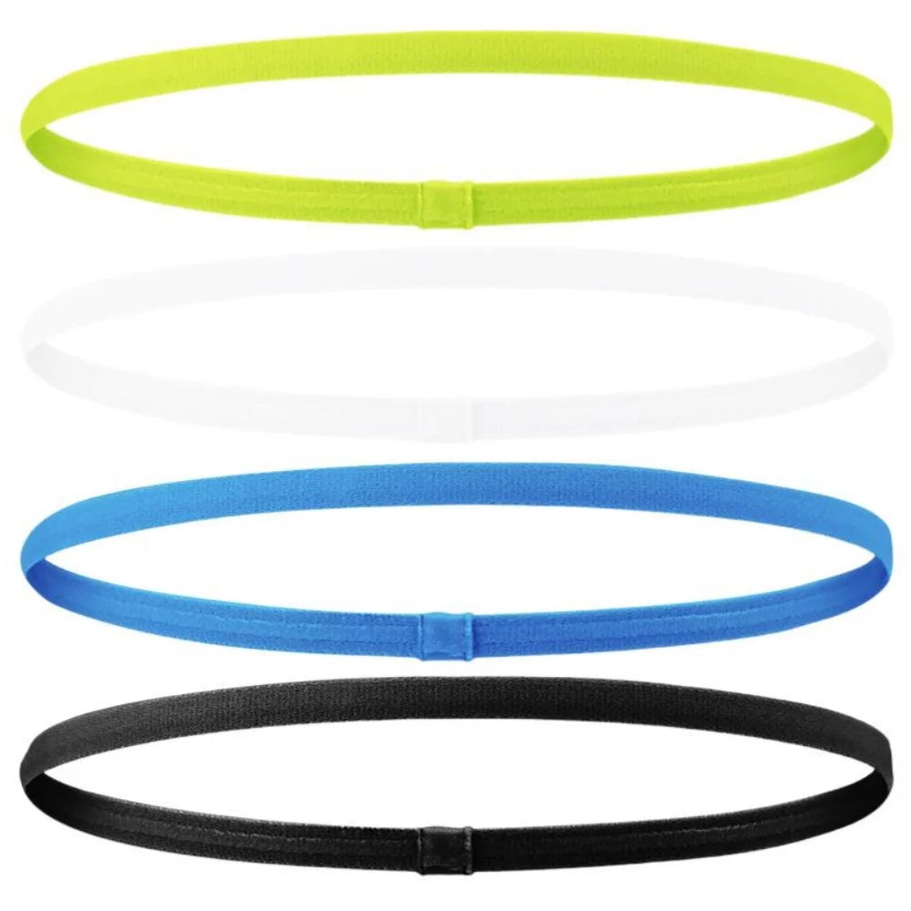Sports Elastic Thin Headbands 4PCS Non-Slip Yoga Running Hairbands