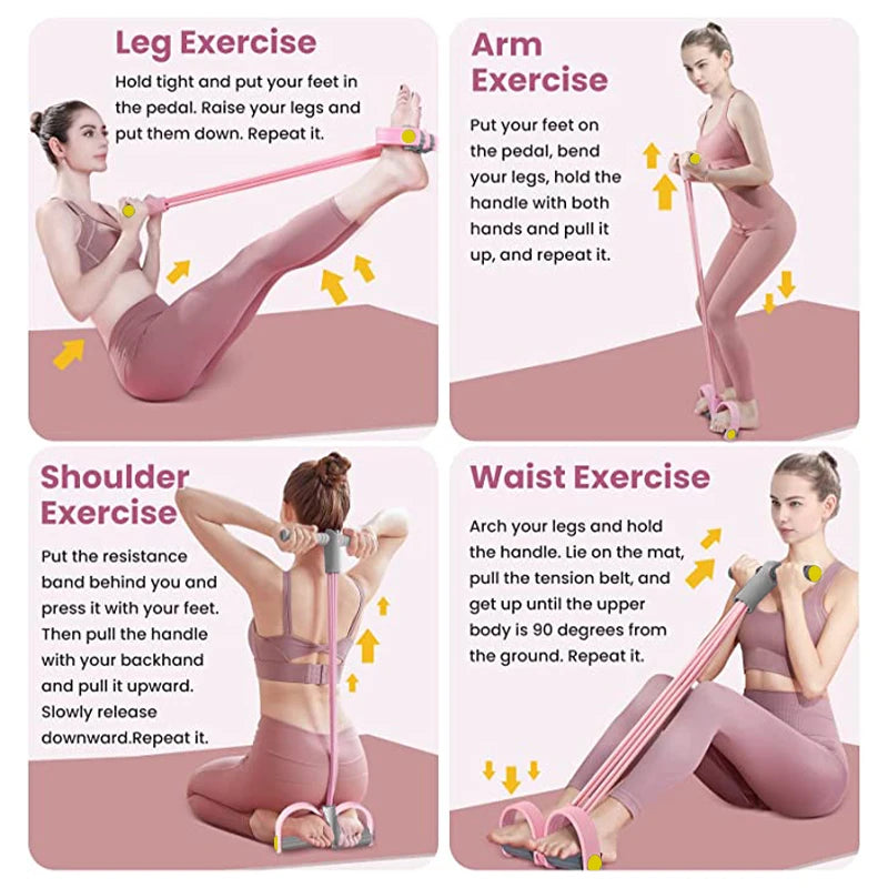 Yoga Pedal Pull Rope Fitness Equipment for Abdomen Waist Training