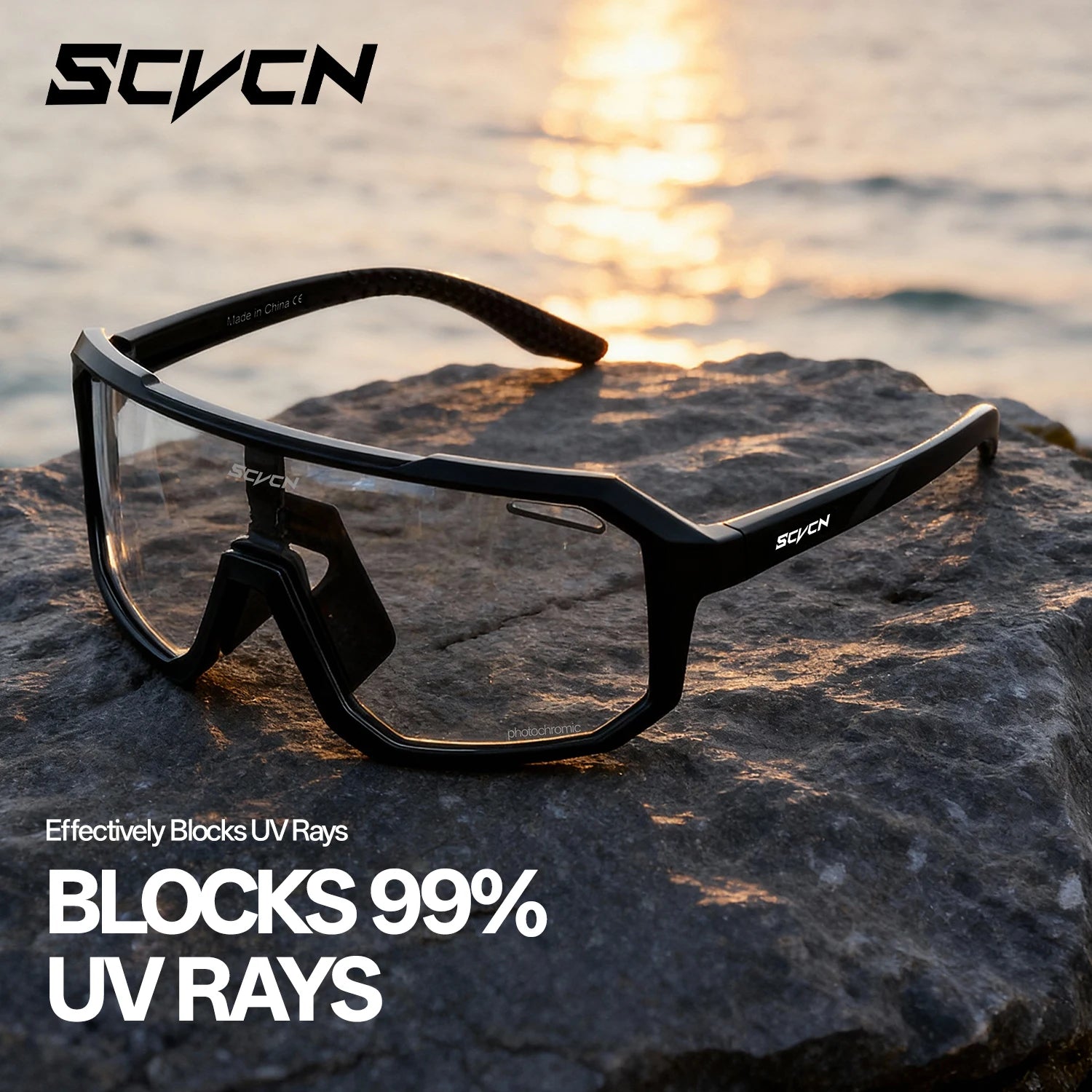 SCVCN Cycling Glasses UV400 TR90 Outdoor Sports MTB Sunglasses