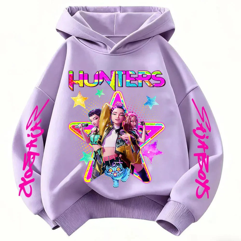 Huntrx Mira Rumi Zoey Long Sleeve Rope Type Hoodie Hip Hop Style