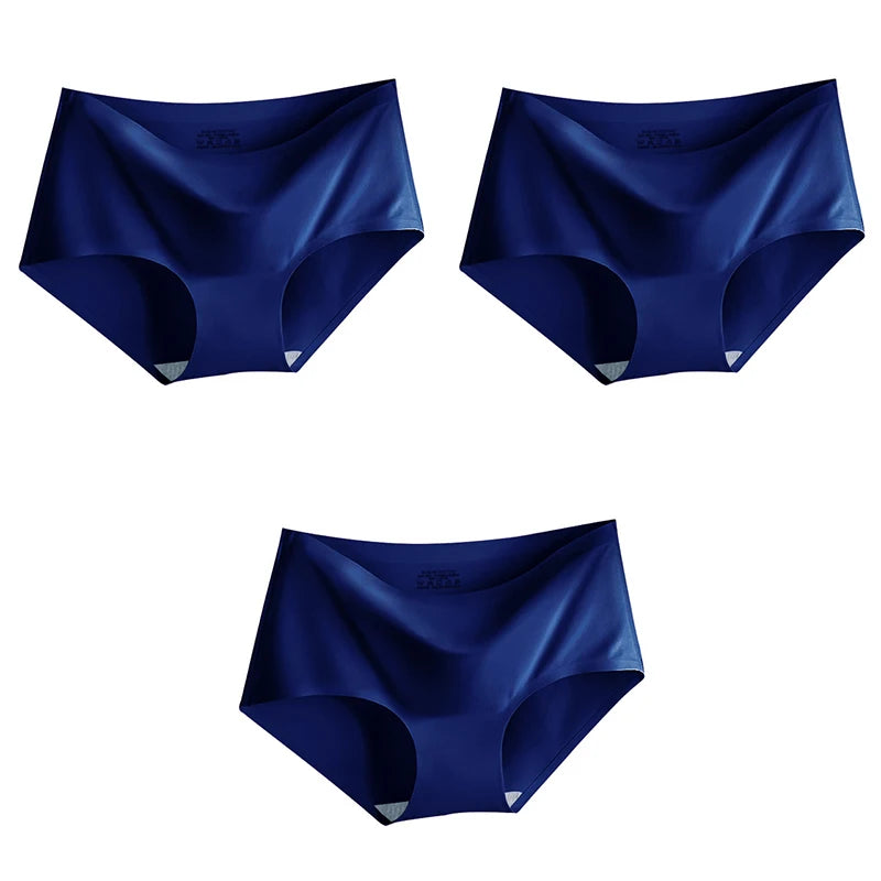 Women Panties XXL Seamless Ice Silk Briefs Breathable Drop Shipping