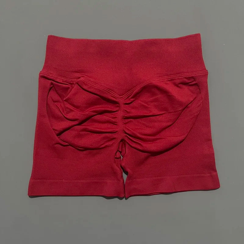 Women High Waist Seamless Shorts Stretchy Butt Lifting Yoga Shorts