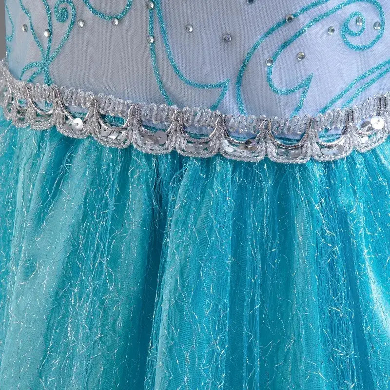 Elsa Costume for Girls – Long Sleeve Princess Dress for Cosplay