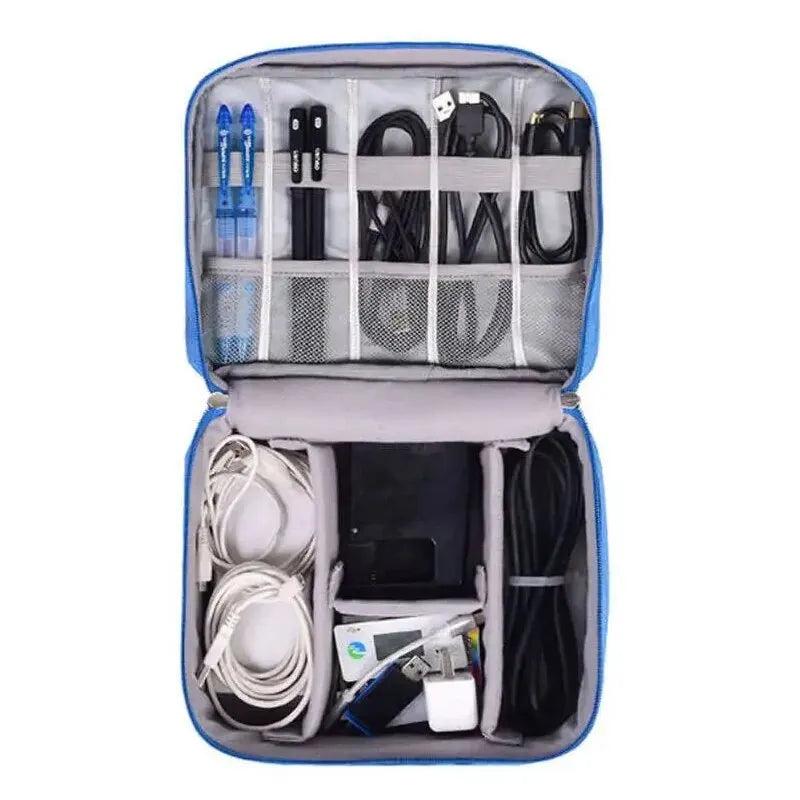 Cable Storage Bag Electronic Organizer Waterproof Portable Travel Pouch