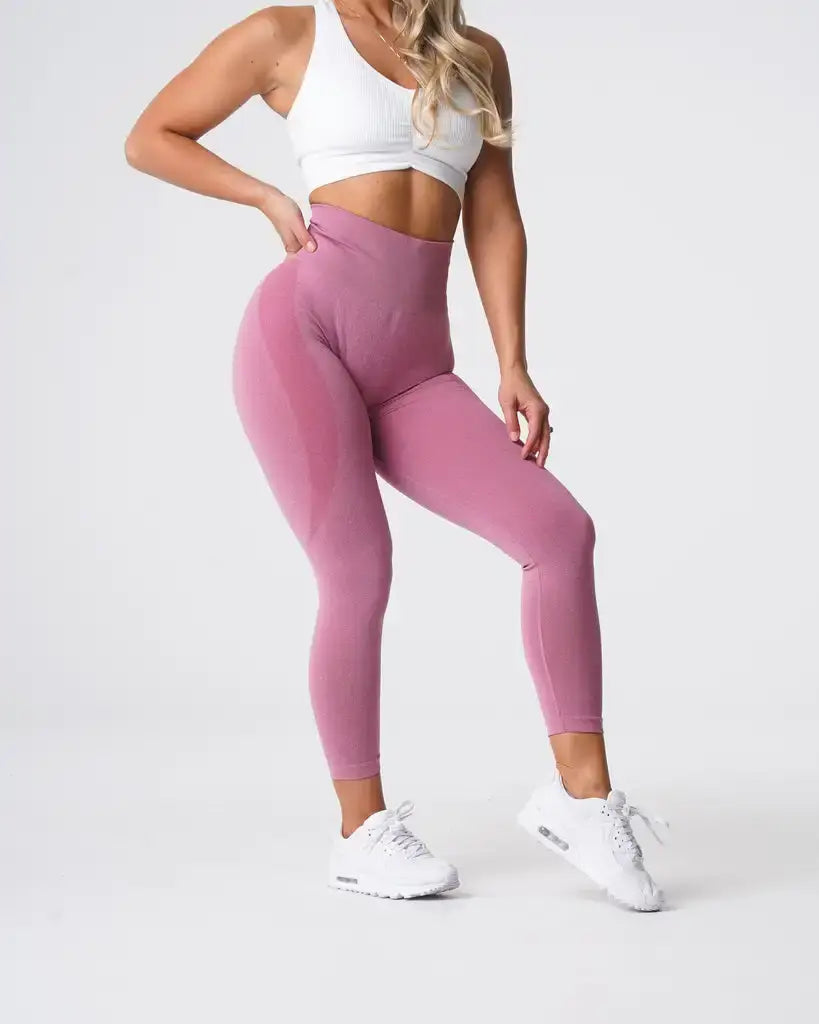 Speckled Seamless Spandex Leggings: Soft Workout Tights