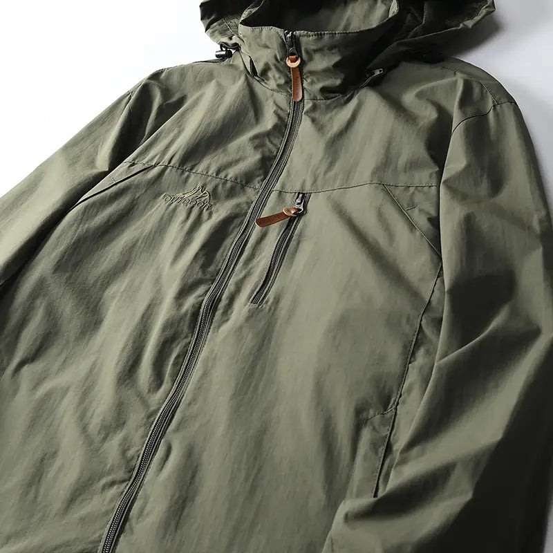 Men’s Waterproof Hooded Windbreaker Tactical Jacket for Outdoor