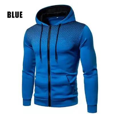 Elite Wrestling Zipper Hoodie Winter Men’s Casual Jacket - Blue / XXL