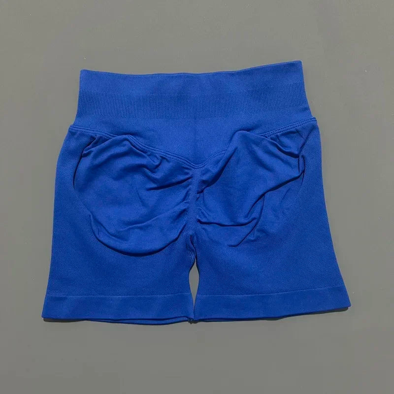 Women High Waist Seamless Shorts Stretchy Butt Lifting Yoga Shorts