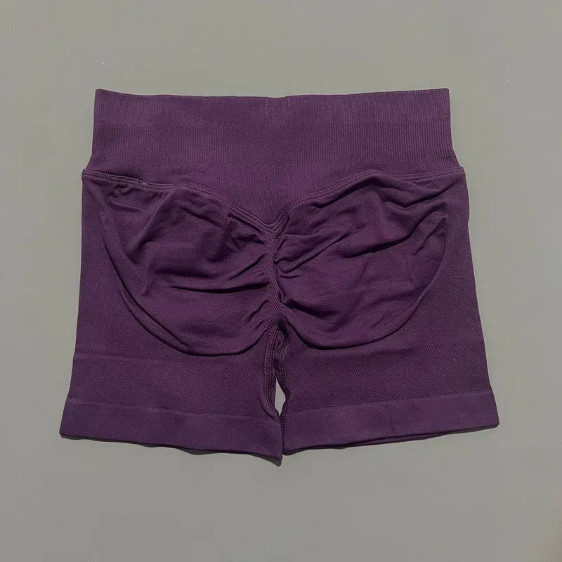Women High Waist Seamless Shorts Stretchy Butt Lifting Yoga Shorts