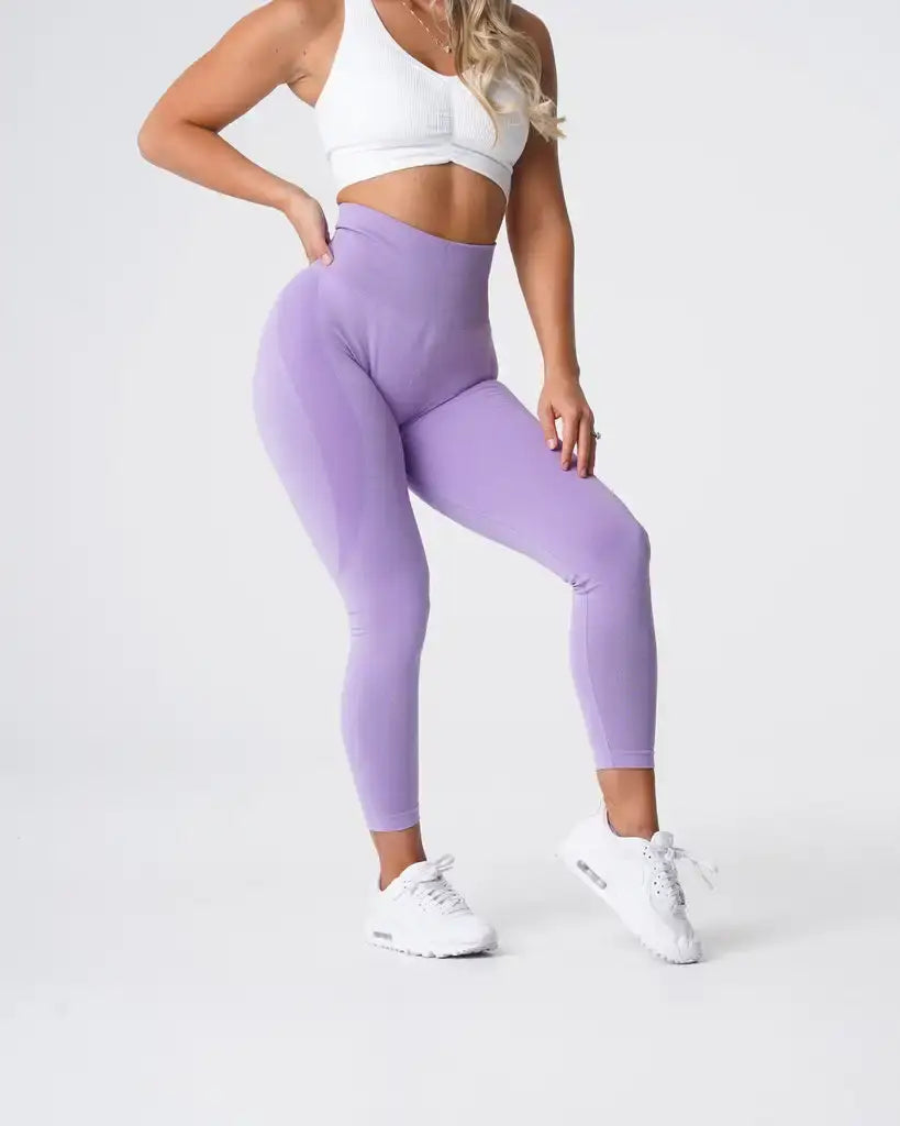 Speckled Seamless Spandex Leggings: Soft Workout Tights