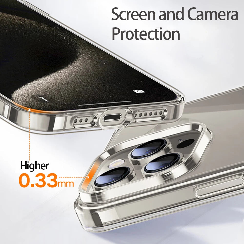 Luxury iPhone series compatible model clear TPU silicone case