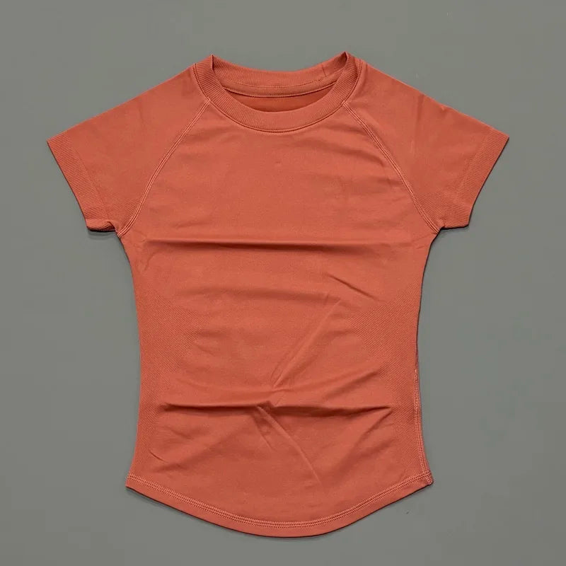 Unisex Summer Sports T Shirt Stretchy Breathable Fitness Top