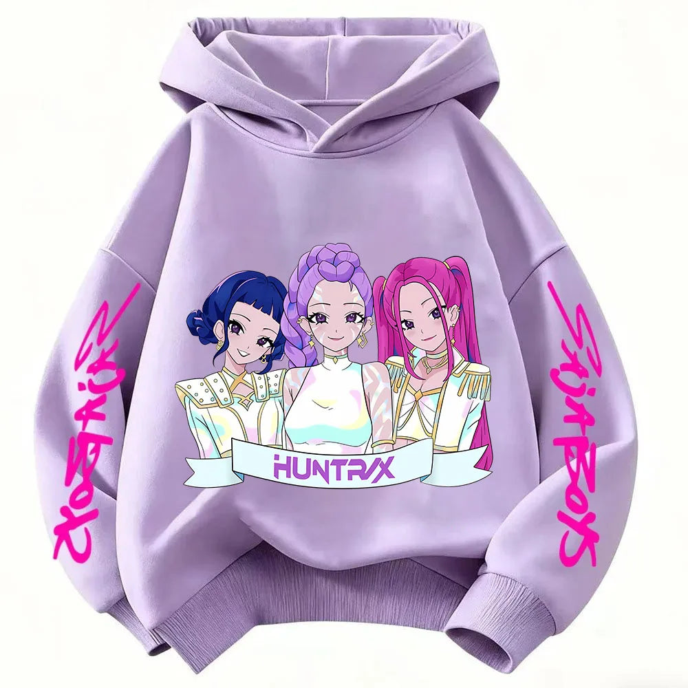 Huntrx Mira Rumi Zoey Long Sleeve Rope Type Hoodie Hip Hop Style