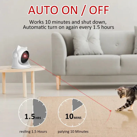 MeowMeows Automatic Cat Laser Toy with Rechargeable Motion Activation - p32