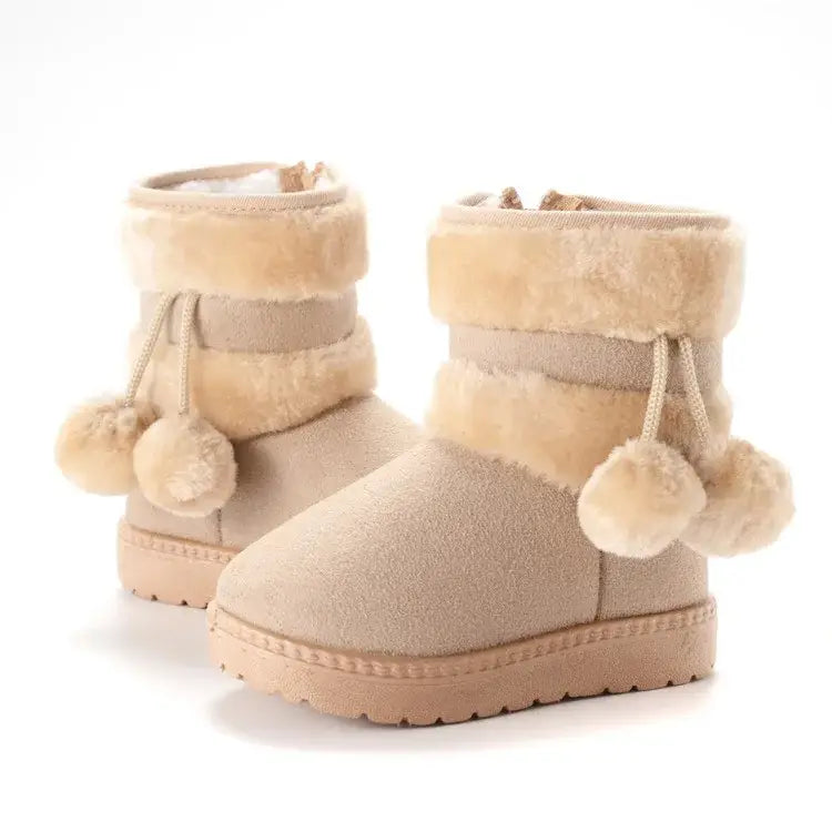 Girls Snow Boots for Kids - Comfortable Warm Winter Boots and Princess Shoes