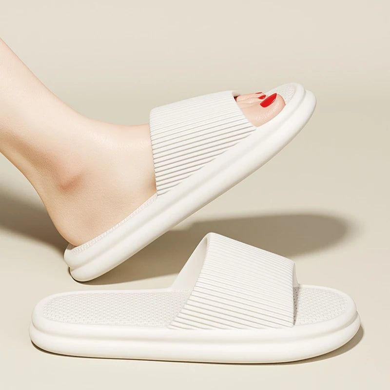 Concise EVA Slippers Soft Unisex Sandals for Non-slip Bathroom Use