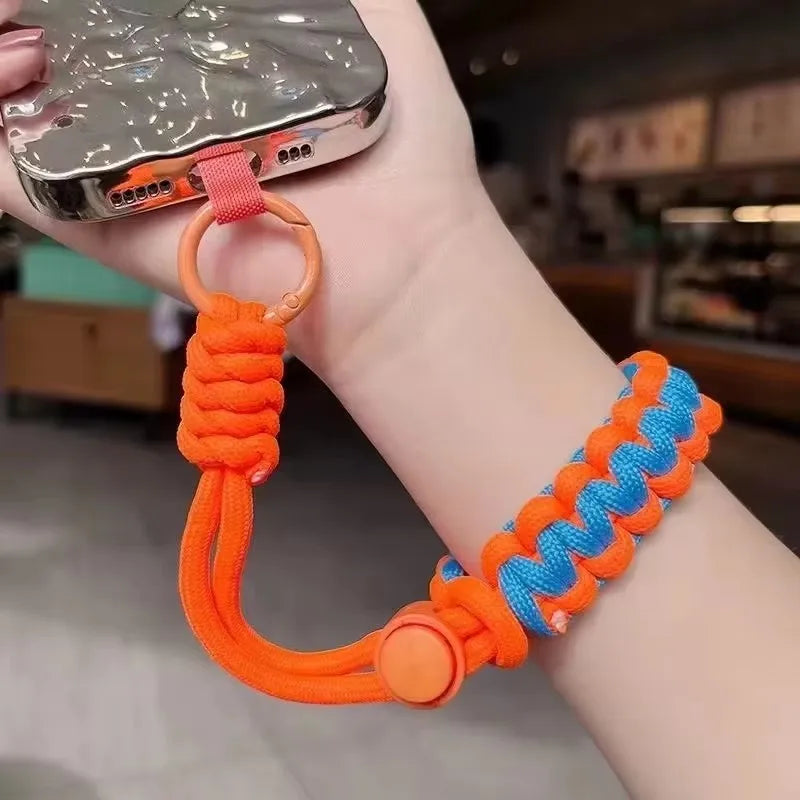 Universal Phone Lanyard Handwoven Wrist Strap Safety Rope Secure Bracelet