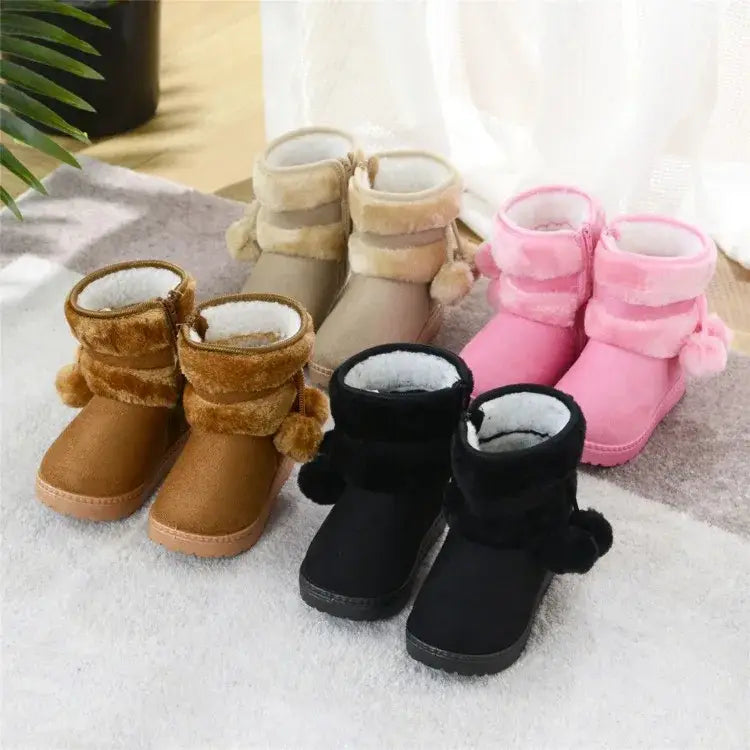 Girls Snow Boots for Kids - Comfortable Warm Winter Boots and Princess Shoes