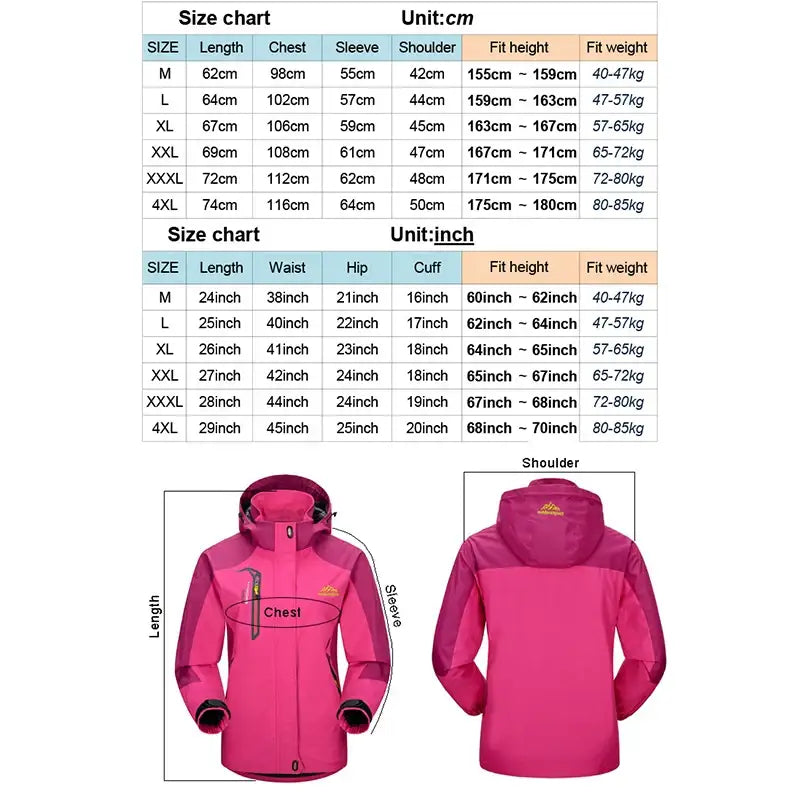 TRVLWEGO Women’s Waterproof Hiking Jacket for Autumn Trekking