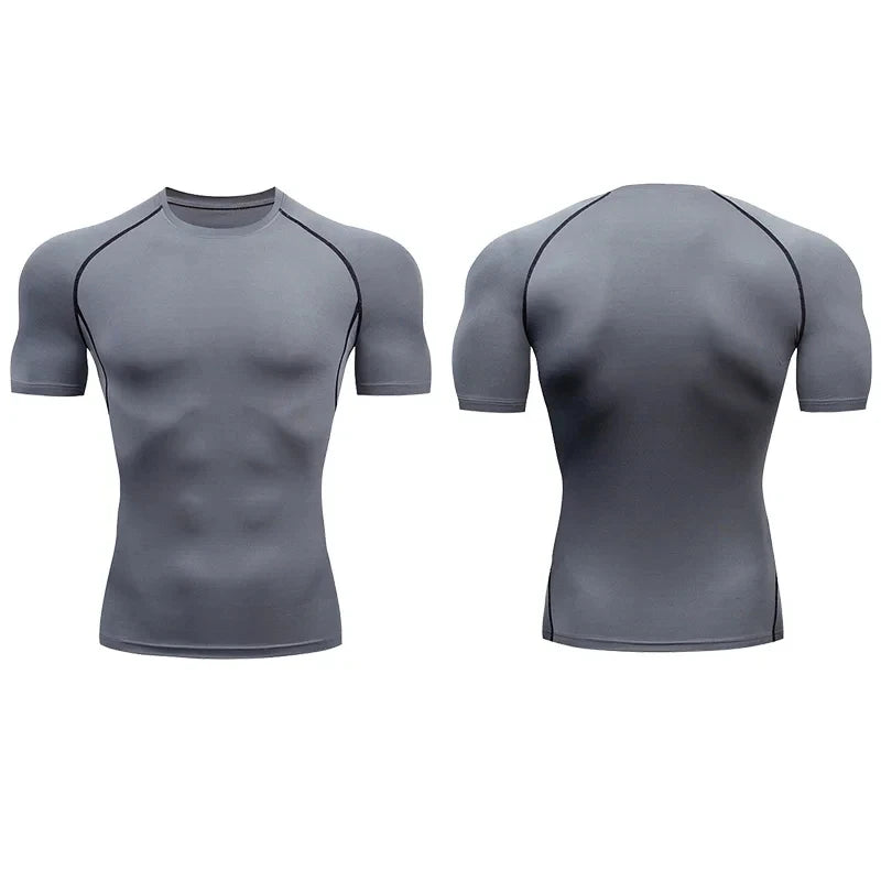 Men Compression Sportswear Standard Length – Quick Dry Gym Tee Men