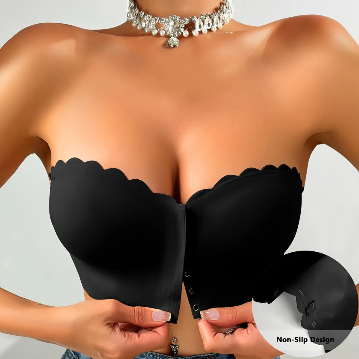 Seamless Strapless Wireless Bra Solid Push Up Comfort Lingerie
