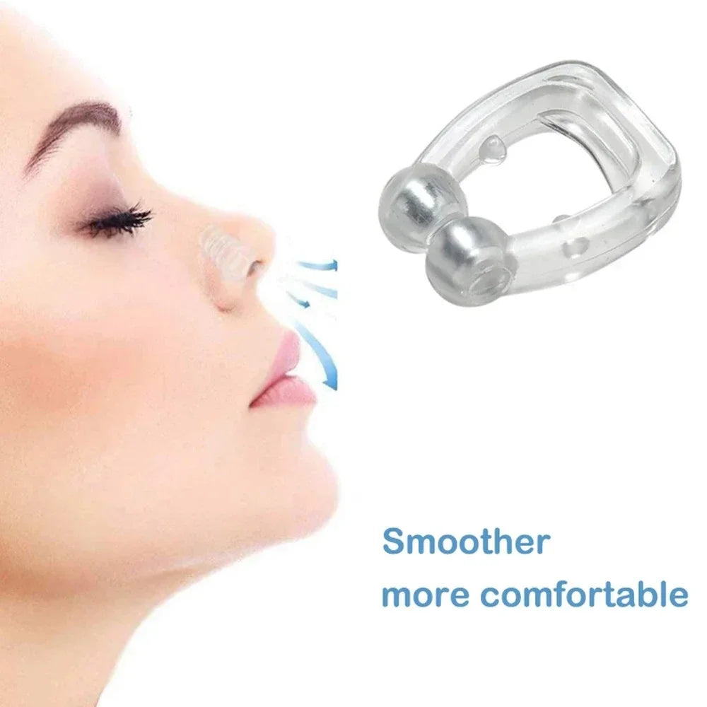 Magnetic Anti Snore Nose Clip Silicone Breathe Improve Sleeping Aid