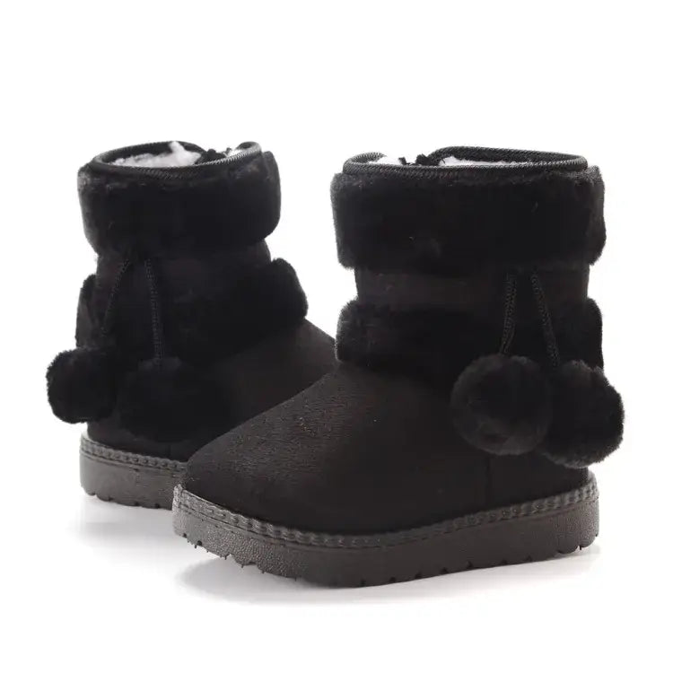 Girls Snow Boots for Kids - Comfortable Warm Winter Boots and Princess Shoes