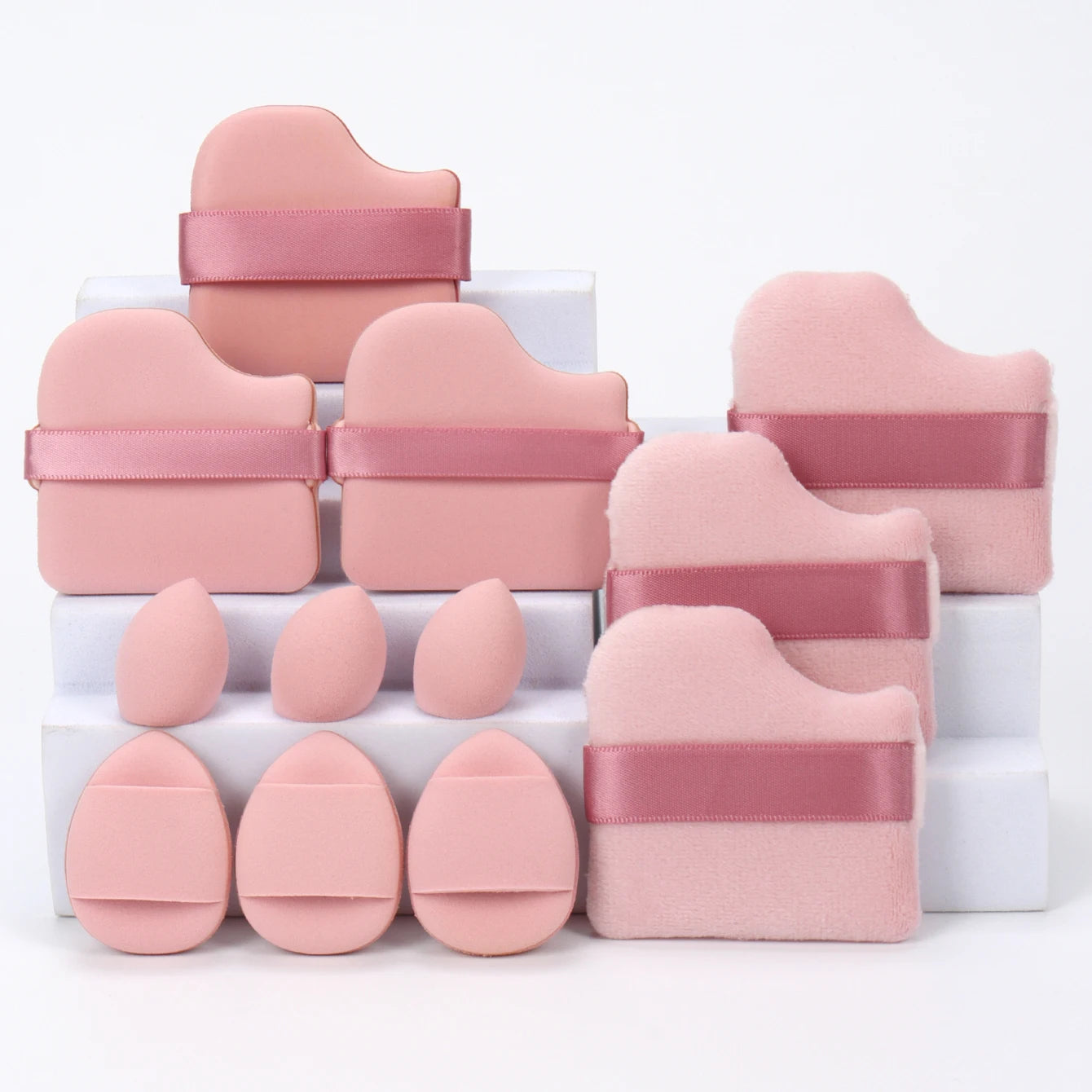 12-Piece All-Purpose Makeup Sponge Set Multi-Size Professional Blending