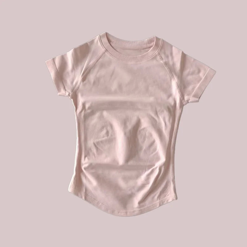 Women's Compression Workout T-Shirt Slim Fit Impact Athletic Top