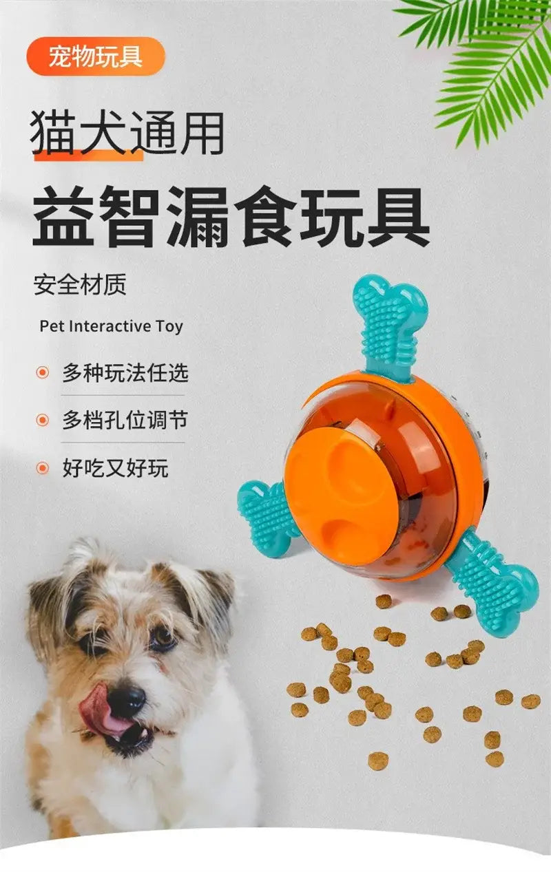 UFO Shaped Tumbler Automatic Feeder and Dog Puzzle Toys Set