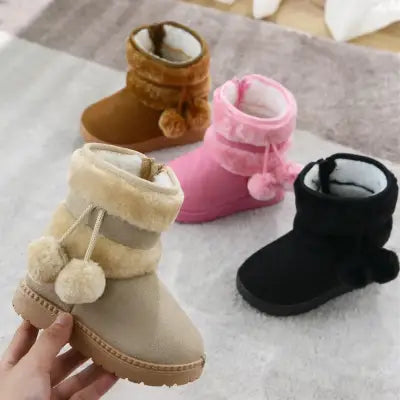 Girls Snow Boots for Kids - Comfortable Warm Winter Boots and Princess Shoes