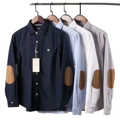 Spring Men’s Oxford Retro Shirt for Japanese Business Casual Wear