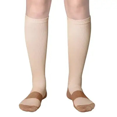 Compression Sport Socks for Varicose Veins Medical Nursing Stockings - YS1004-Skin / S-M EU 35-41