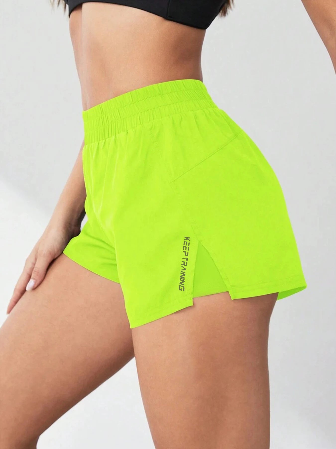 Yoga Anti-Exposure Shorts Faux Two-Piece Style Running Fitness Pants