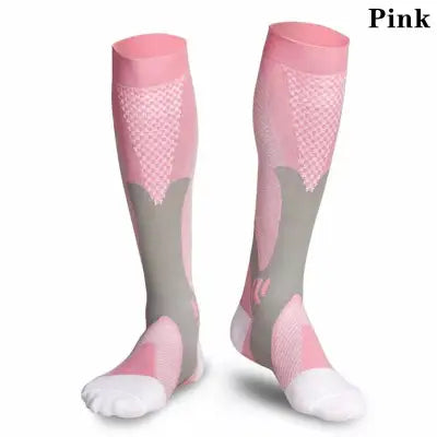 Compression Sport Socks for Varicose Veins Medical Nursing Stockings - YSZ02-Pink / S-M EU 35-41