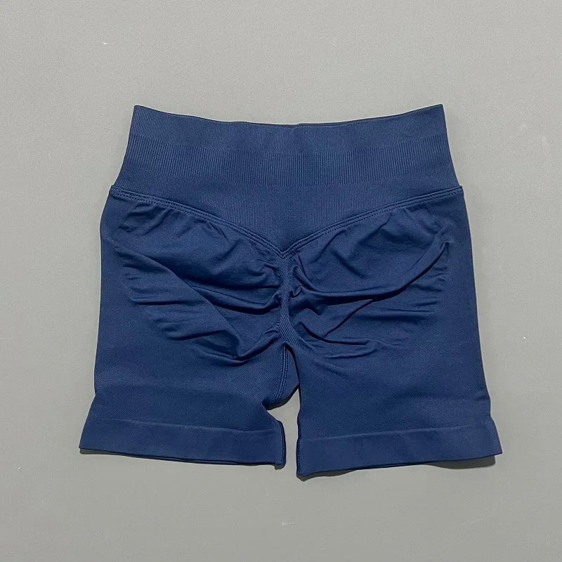 Women High Waist Seamless Shorts Stretchy Butt Lifting Yoga Shorts