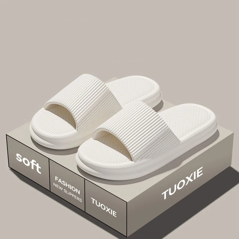 Concise EVA Slippers Soft Unisex Sandals for Non-slip Bathroom Use