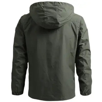 Men’s Waterproof Hooded Windbreaker Tactical Jacket for Outdoor