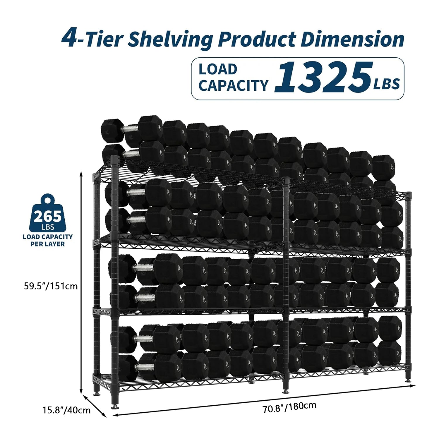 Heavy Duty Metal Storage Shelves Adjustable 5 Tier Garage Organization