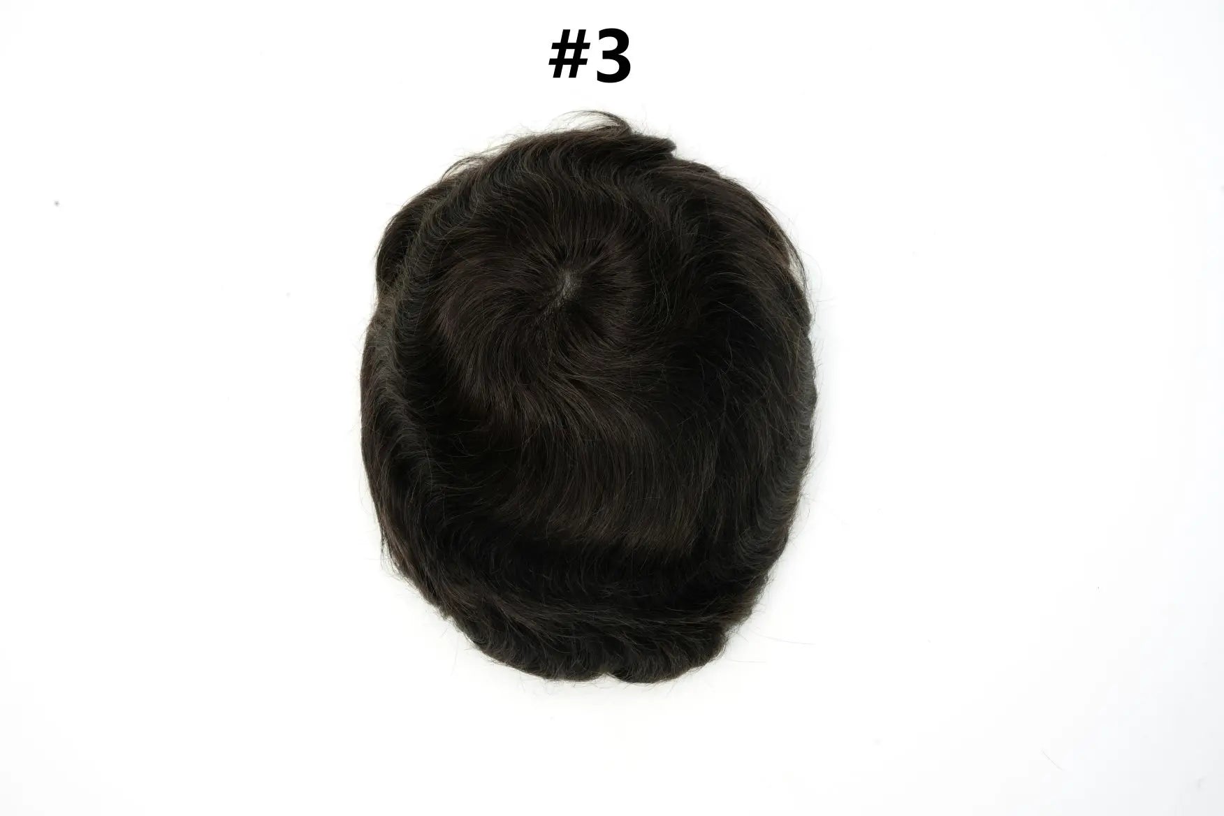 Mens Toupee Human Hair Piece Thin Skin V Loop Natural Hairline