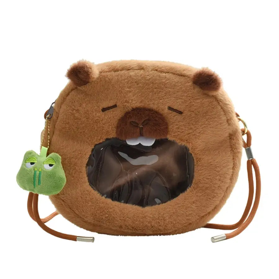 Capybara Plush Backpack Kawaii Mini Shoulder Bag for Kids and Girlfriends