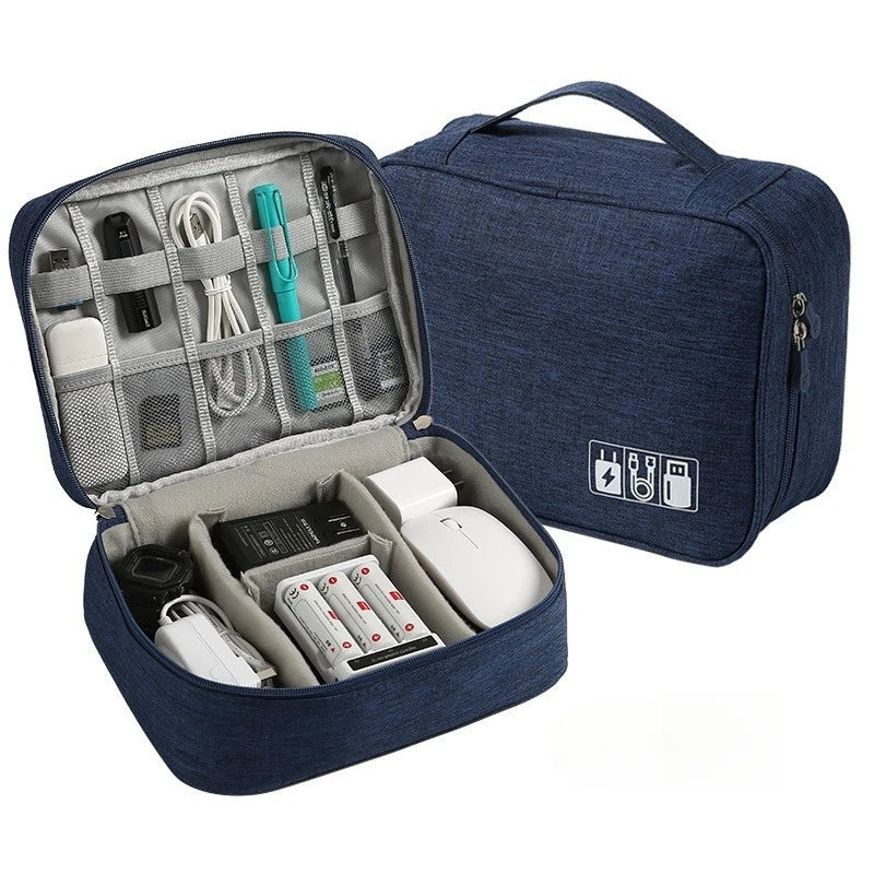 Cable Storage Bag Electronic Organizer Waterproof Portable Travel Pouch