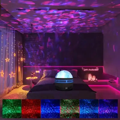 LED Starry Galaxy Projector Light with Smart Remote Control