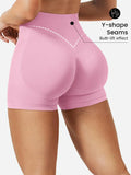 Pilates Peach Hips Knit Shorts Medium Size High Stretch Fitness